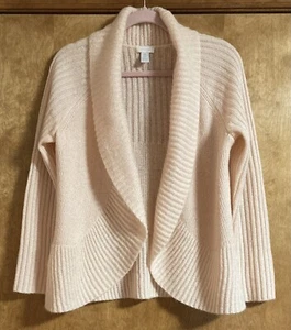 Womens Chicos Cardigan Sweater Long Sleeve Open Front Peachy Pink Size 0 - Picture 1 of 9