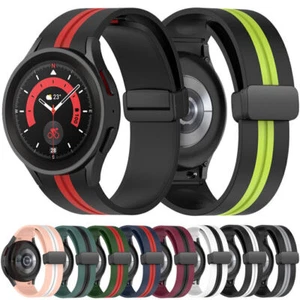 Magnetic Silicone Band Strap For Samsung Galaxy Watch 5 40 44mm/5 Pro 45mm Sport - Picture 1 of 77