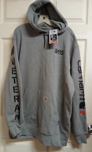 Carhartt Para Hombre FR Gris VETERANO Sudadera Trabajo Sudadera con Capucha XL Reg-NUEVO CON ETIQUETAS-Calce Suelto Bandera - Imagen 1 de 10
