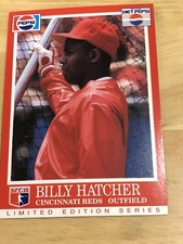 Billy Hatcher 1991 Pepsi Cincinnati Reds Limited Edition Regional Card Tough