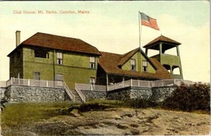 Camden, ME Maine  CLUB HOUSE ~ MOUNT BATTIE   ca1910's Vintage Postcard - Picture 1 of 2