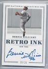 2023 National Treasures Bernie Williams Retro Ink Auto Silver 15/25 Yankees