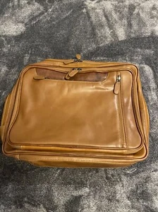 jos a banks Brown Leather Briefcase/backpack - Picture 1 of 5