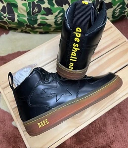 Brandneu 2008 A Bathing Ape Dr. Martens Inspiration schwarze Stiefel 7 selten Bape sta - Bild 1 von 10