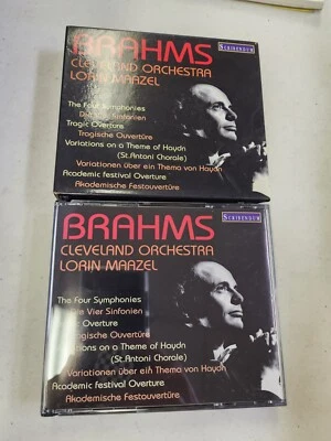 Brahms Cleveland Orchestra Lorin Maazel Scribendum 3CD Set W Dust Cover Foto 1 de 4