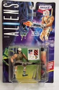 Vintage 1992 Kenner Aliens Space Marine Drake Action Figure with Comic Book - Picture 1 of 8
