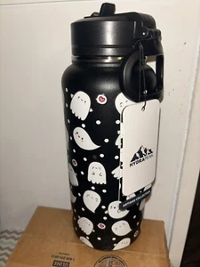 Hydrapeak Active 32oz Stainless Steel Cute Ghost Halloween Black - Picture 1 of 4