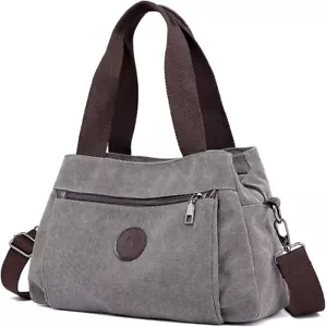 Handbags Canvas Crossbody Bag for Women, Multi Compartment Tote Purse travel - Picture 1 of 6