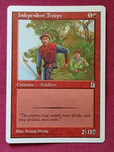 Magic The Gathering PORTAL 3 KINGDOMS INDEPENDENT TROOPS red card MTG - Bild 1 von 2