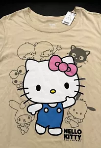 Sanrio HELLO KITTY & FRIENDS Graphic Tan T-Shirt - Women's Size XXL - NEW! - Picture 1 of 7