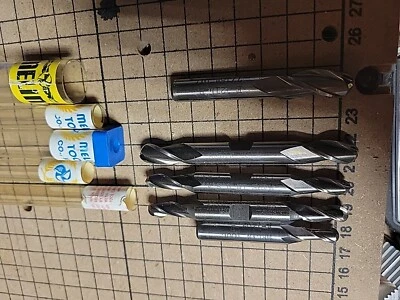 (5) Molinos de bolas Melin Tool HSS 9/32 3/8 7/16 (3) doble extremo (2) extremo único Foto 1 de 3