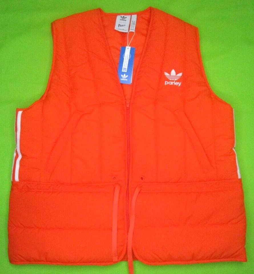 Adidas Adicolor Parley Puffer Vest Orange - (Gender Neutral) Size Medium HM6750