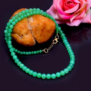 Chrysoprase A Unique Designed Necklace 20 Inch Gold Plated Engagement Gifts - Picture 1 of 6