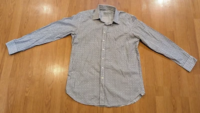 Men's ETRO Button-Up Long-Sleeve Cotton Shirt Geometric Italy - 44 - Image 1 of 4