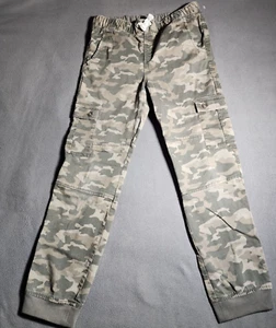 Cat & Jack Pants Boys Size 16 Green Camouflage Jogger Pull On Drawstring - Picture 1 of 15