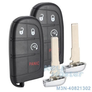 2x for Jeep Compass Trailhawk 2017-24 Smart Remote Key Fob M3N-40821302 68250337 - Picture 1 of 3