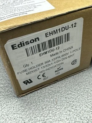 PACK DE 12 PORTAFUSIBLES EDISON EHM1DU-12 Foto 1 de 3