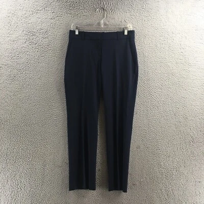 JCrew Dress Pants Womens Petite 2 (Actual 30X29) Blue Mid Rise Tapered Cut Zip - Image 1 of 4
