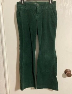 Old Navy Rockstar Women's 2 Green Corduroy Pants Mid Rise NWT - Picture 1 of 3