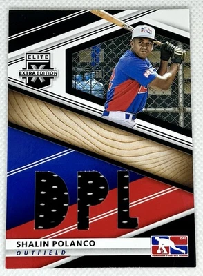 2020 Shalin Polanco Panini Elite Extra Edition Player Worn DPL Material Black - Image 1 of 2