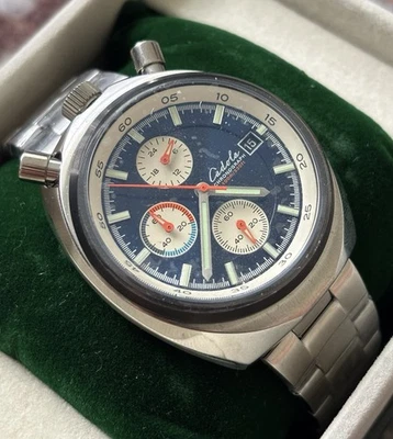 New Cadola Bullhead Testa Ditoro Mens Navy Blue Dial 42MM Bezel Steel Watch - Image 1 of 4