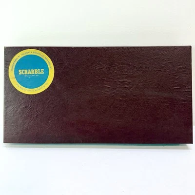Vintage Scrabble Selchow & Righter Co. Maroon Box NEW Sealed Tiles Instructions - Image 1 of 4