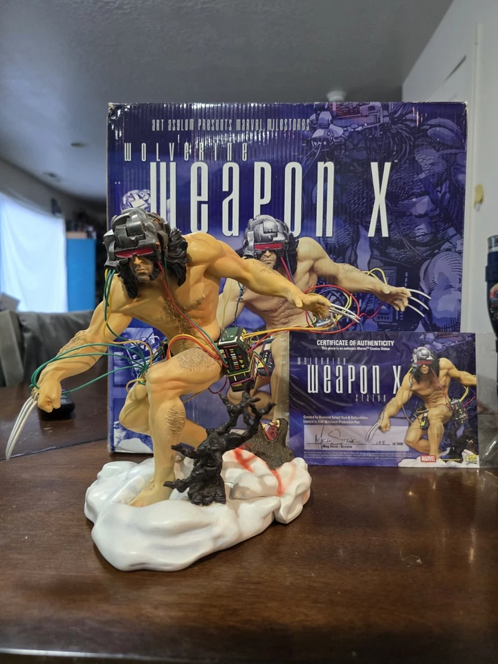 Wolverine ARMA X X-men Estatua 105/2500 Arte Asilo Marvel Hitos Regalo MCU Foto 1 de 4