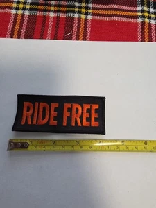 RIDE FREE MOTORCYCLE BIKER EMBROIDERED PATCH - Picture 1 of 2