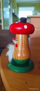 Räucherpilz-Räuchermännchen aus Holz, Handarbeit, Erzgebirge - Bild 1 von 2