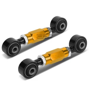 FOR 88-00 CIVIC/CRX/DEL SOL STAINLESS PILLOW BALL ORANGE TOE CONTROL ROD ARM KIT - Picture 1 of 5