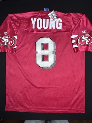 Camiseta de fútbol americano Steve Young Champion de los San Francisco 49ers nueva con etiquetas talla: 48 Foto 1 de 4