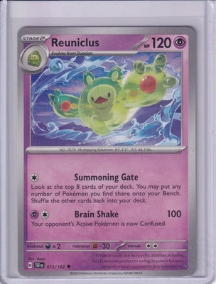Pokemon TCG:Reuniclus - Uncommon SV05: Temporal Forces 072/162 NM - Image 1 of 2