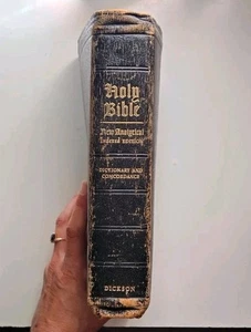 New Analytical Bible & Dictionary of the Bible KJV 1950 Subject Index LEATHER - Imagen 1 de 19
