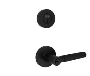 Woodcliff mattschwarz Einzylinder Türhebel Combo Pack mit Dual Keywa - Bild 1 von 9