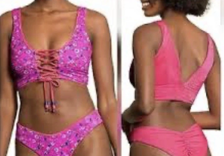 maaji reversible bikini top floral size medium - Image 1 of 4