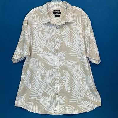 Kenneth Cole Men’s Linen Blend  Button Down Shirt Size 2X Reg Fit Tropical - Image 1 of 4