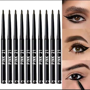10 Pcs Long Lasting Black Eyeliner Set Pencil Waterproof Sweatproof Eyeliner UK - Picture 1 of 5