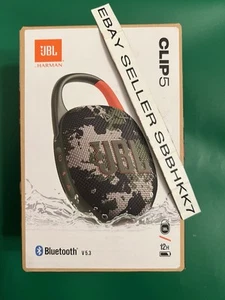 JBL Clip 5 Waterproof Portable Wireless Bluetooth Speaker Camo Vietnam Made - Picture 1 of 1