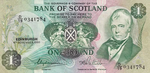 Scotland 1 Pound 1980 P-111d VF+ banknote Low S/N 0341784 - Picture 1 of 2