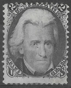 USA 1861: 2c Black - Andrew Jackson - No Gum - SG69 - Picture 1 of 1