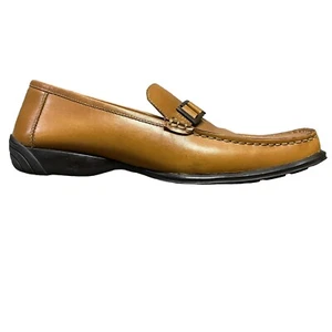 Florsheim Brown Leather Monk Strap Square Moc Toe Loafer Shoes Mens Size 10.5 D - Picture 1 of 13
