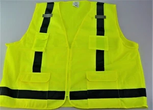 Glove Connection Vest Safety Hi Vis Lime Vest Size 5X-Large Class 2 Type R - Picture 1 of 5