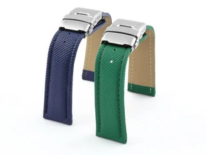 SPORTY STYLE WATERPROOF WATCH STRAP DEPLOYMENT CLASP 18 | 20 | 22 | 24 MM us - Picture 1 of 18