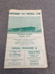 SL Challenge Cup 1st Qualifying Round Replay Canterbury v Ashford Town 26.9.1972 - Picture 1 of 2
