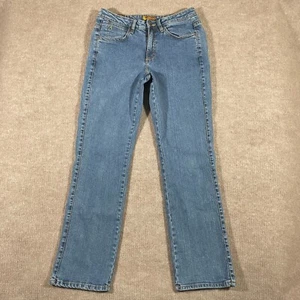 Aura By Wrangler Jeans Womens 8 (30x30) Blue Denim Straight Leg Western Cowgirl - Picture 1 of 16