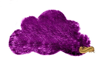 Kids Childrens Baby Nursery Shag Play Accent Rug Cloud Shaped Area Rug  9 COLORS - Image 1 of 4