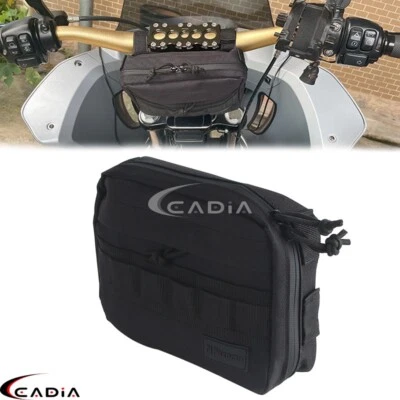 Motorcycle T-Bar Bag Handlebar Bag For Harley Touring Dyna Softail Street Bob - Image 1 of 4