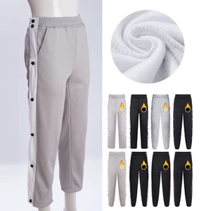 Kids Boys Trousers Fleece-Lined Pants Color Block Sweatpants Active Activewear - Picture 1 of 100