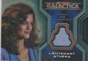 BATTLESTAR GALACTICA COSTUME PATCH CARD OF MAREN JENSEN as LIEUTENANT ATHENA