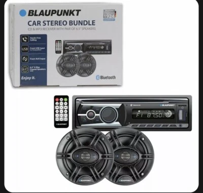 Blaupunkt OMAHA206 1DIN CD USB AUX Bluetooth Car Radio w/ 6.5" 4-Way Speakers - Image 1 of 4